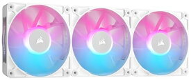 CORSAIR iCUE LINK RX120 RGB スターターキット 120mm PWM PCケースファン トリプルパック iCUE LINKシステムハブ付属 ホワイト CO-9051022-WW
