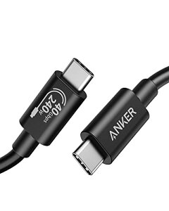 Anker 515 USB-C USB-C P[u (USB4Ή 1.0m) 8K 40Gbpsf[^] 240Wo Ή Galaxy iPad Pro MacBook Pro/Air eΉ ubN
