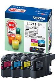 ブラザー工業 brother純正 インクカートリッジ4色パック LC211-4PK 対応型番:DCP-J968N、DCP-J767N、DCP-J567N、MFC-J887N、MFC-J737DN 他
