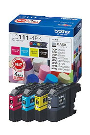 ブラザー工業 brother純正 インクカートリッジ4色パック LC111-4PK 対応型番:MFC-J877N、MFC-J727D/DW、DCP-J957N、DCP-J557N 他