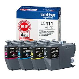 ブラザー工業 ブラザー純正 インクカートリッジ4色パック LC411-4PK 対応型番:DCP-J926N、MFC-J904N、MFC-J739DN、MFC-J939DN他 小