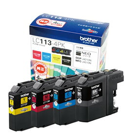 ブラザー工業 brother純正 インクカートリッジ4色パック LC113-4PK 対応型番:MFC-J6975CDW、MFC-J6973CDW、MFC-J6770CDW、MFC-J6573CDW 他