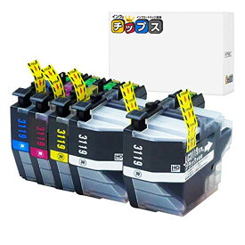 インクのチップス ブラザー用 LC3119 互換インク 4色+黒1本セット 計5本 大容量 LC3119-4PK互換 (LC3117の大容量)