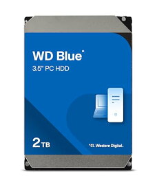 Western Digital ウエスタンデジタル WD Blue 内蔵 HDD ハードディスク 2TB CMR 3.5インチ SATA 5400rpm キャッシュ 64MB PC メーカー保証2年 WD20EARZ-AJP エコパッケージ 国内