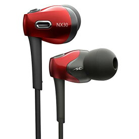 ラディウス radius HP-NX30 ハイレゾ対応イヤホン : NeEXTRAシリーズ FLW構造ドライバー搭載 ハイレゾ 有線 カナル型 イヤフォン HP-NX30R (レッド)