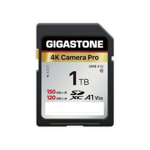 Gigastone SDJ[h 1TB V30 U3 SDXC  [J[h, 4K UHD rfI Canon Nikon Sony Pentax Kodak Olympus PanasonicȂ fW^J ჌tΉ ~jP[X