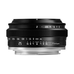 TTArtisan 25mm f/2 C �}�C�N���t�H�[�T�[�Y �����Y �u���b�N �������w (2�N�ۏؕt) (�������K�i)
