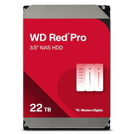 Western Digital (ウエスタンデジタル) 22TB WD Red Pro NAS 内蔵型 ハードドライブ HDD - 7,200RPM SATA 6Gb/秒 CMR 512MBキャッシュ 3.5インチ - WD221KFGX