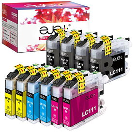 ejet LC111 LC111-4PK ブラザー 用 インク lc111 lc111-4pk *2+lc111bk *2 互換インク brother 用 lc111 4色セット(合計10本) 大容量 プリンターインク DCP-J552N DCP-J