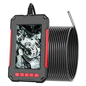 yiteng 産業用内視鏡 検査カメラ ファイバースコープ ファイバーカメラ 3.9mmレンズ IP67 防水 内蔵6個 LED 4.3インチ 高精細 1080P ディスプレイ画面付き