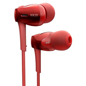 ラディウス radius HP-NX20 ハイレゾ対応イヤホン : NeEXTRAシリーズ FLW構造ドライバー搭載 ハイレゾ 有線 カナル型 イヤフォン HP-NX20R (レッド)