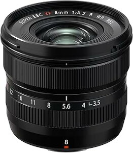 �x�m�t�C����(FUJIFILM) X ���������Y �t�W�m�� �P�œ_ �ōL�p �R���p�N�g 8mm F3.5 �h�o�h�H�ϒቷ �i�胊���O �u���b�N F XF8MMF3.5 R WR