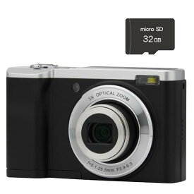 ケンコー コンパクトデジタルカメラ KC-ZM08 microSD32GB (2点セット)