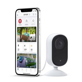 アーロ(Arlo) Essential 屋内用2K セキュリティカメラ (第 2 世代) - ホームセキュリティ, ベビーモニター, ペットカメラ, 2K カメラシステム, ホワイト - VMC3060