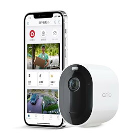 Arlo Pro 5S 2K スポットライト ワイヤフリー カメラ | 1 台カメラ | HDR付き2Kビデオ| 屋内/屋外セキュリティカメラ| カラーナイトビジョン| 160 視野角|Alexaと連動| ホームセキュリティ|ホワイト (VMC4060