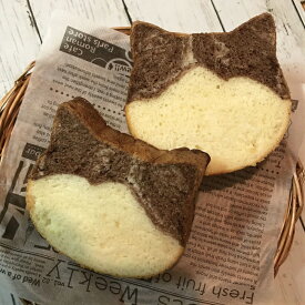 ねこ食パン　猫　可愛い　プチギフト　 誕生日　イベント　猫食パン　ねこパン　猫パン　プレーン　ココア 　しょくぱん