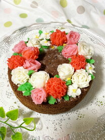 あんフラワーケーキ　あんこのお花　生クリームが苦手な方へ　ご年配の方への贈り物に　選べる三色　バレンタインデー　母の日　父の日