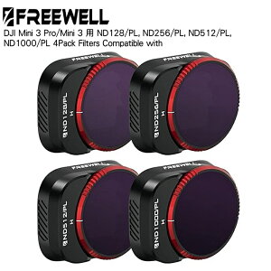 y10/14`17聚P10{Izy݌ɏzFreewell DJI Mini 3 Pro/Mini 3 p ND128/PL, ND256/PL, ND512/PL, ND1000/PL 4Pack Filters Compatible with