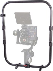 DF DIGITALFOTOユニバーサルハンドヘルドリンググリップ、ZHIYUN Crane 3S DJI Ronin S, MOZA Air 2 Feiyu AKシリーズなどと互換性のあるギアアダプター付きデュアルハンドルバーリング