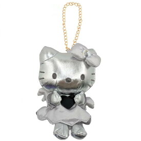 【新品】 サンリオ ハローキティ 合皮マスコットチャーム シルバー