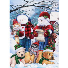 【ジェニー・ニューランド】猫と犬のクリスマスカード　ウィンターワンダーフレンズ