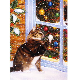 【アン・モーティマー】猫のクリスマスカード　クリスマス・ビジター