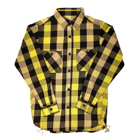 HOUSTON / ヒューストン 40958 BLOCK CHECK VIYELLA SHIRT / ブロックチェックビエラシャツ ライムグリーン