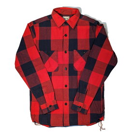 HOUSTON / ヒューストン 40958 BLOCK CHECK VIYELLA SHIRT / ブロックチェックビエラシャツ レッド