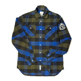 WOOLRICH ウールリッチ FLANNEL SHIRT チェックシャツ　ブルー