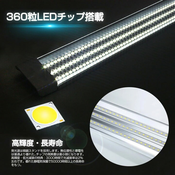 楽天市場】【即納】【10本セット】80W形 LED蛍光灯 器具一体型 1灯・3  