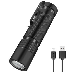 ミニ 超強力 自転車灯 led懐中電灯 CREE XM-L2チップ LED 充電式 懐中電灯 USB充電対応 小型 LED フラッシュライト 防災グッズ 登山 防水 5モード調光 Type C SOS 小型 ハンディライト 800ルーメン アウトドア PSE 18650電池付 送料無料