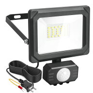 即納！1台 センサーライト 屋外 20W 30W 50W コンセント LED投光器 薄型 人感センサー 防犯ライト 昼光色…