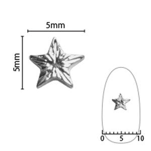 SHAREYDVA ネイルパーツ シャイニングスター M シルバー 10P ネイルアート ネイルパーツ ネイルストーン ネイル用品
