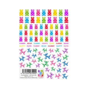 TSUMEKIRA MAIプロデュース Colorful Gummy Bear & Balloon Dog 【ネイルシール ジェルネイル】