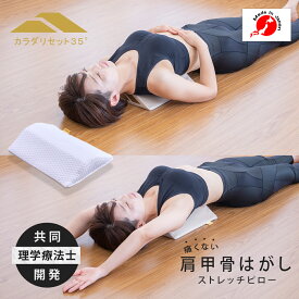 肩甲骨 背中 こり 解消グッズ 肩甲骨 はがし 器具 眠り製作所 ストレッチ カラダリセット35° ストレッチピロー 日本製 肩甲骨 解消グッズ 矯正 ストレッチ 肩こり 猫背 腰痛 姿勢 美姿勢 背筋 首こり 矯正グッズ ほぐし ヨガ ピラティス 父の日 母の日 敬老の日 プレゼント