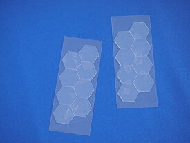 【＊六角形＊エラストマー粘着シール】ゴム足　透明シール　衝撃吸収