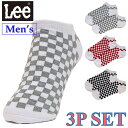 スニーカーソックス チェッカー＆Lee メンズ 3足セットLee リー 靴下 ソックス 【Mens：CHUCKER3足セット】「あす楽対応」