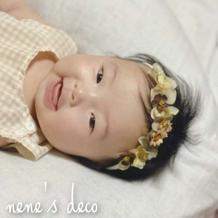 楽天市場 ベビー ヘアバンド 花かんむり くすみラベンダーハイドレンジア マーガレット花冠ベビーヘアバンド 0 1 2歳 赤ちゃん ヘアアクセサリー かわいい セレモニードレス 出産祝い はなかんむり プレゼント 送料無料 花 ハーフバースデー 髪飾り 退院 50 60 70 80