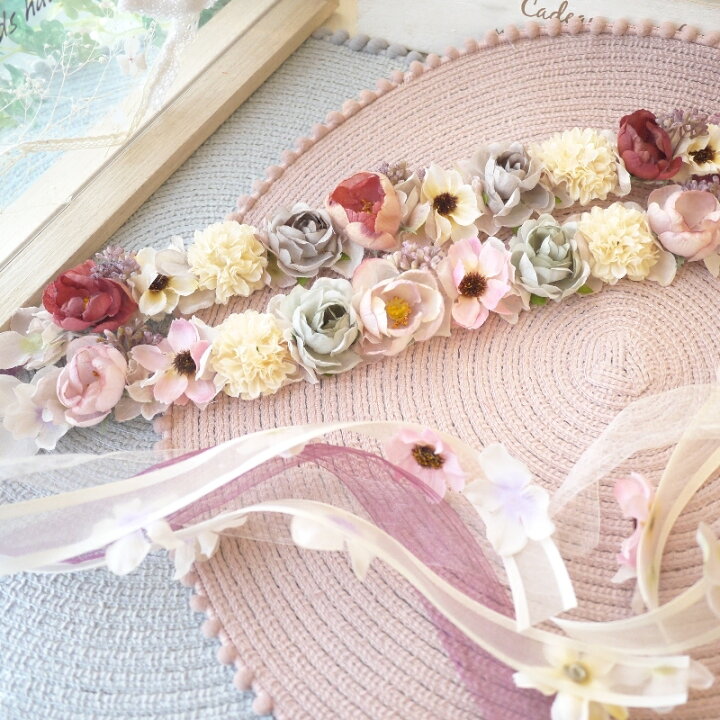 楽天市場 キッズ ベビー 花かんむり ドライフラワーのcorolla Flower Ribbon 花冠 1 2 3 4 5 6 7 8歳 リボンで調節 ヘアアクセサリー 発表会 女の子 日本製 小学生 幼稚園 撮影 髪飾り 赤ちゃん 子供 フォーマル ピンク 高級 コットンレース セレモニー 花 80 90 100