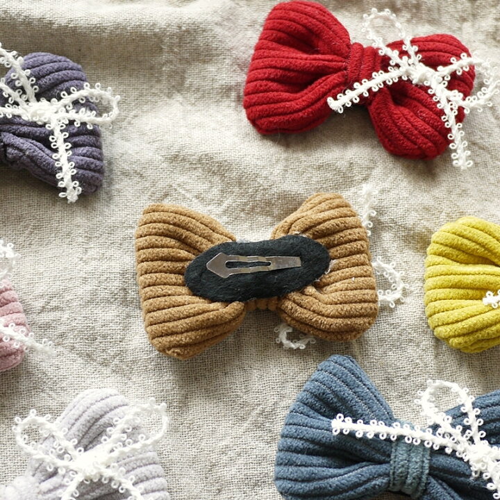 楽天市場】ベビー ヘアピン ぱっちんピン【コーデュロイリボンと  