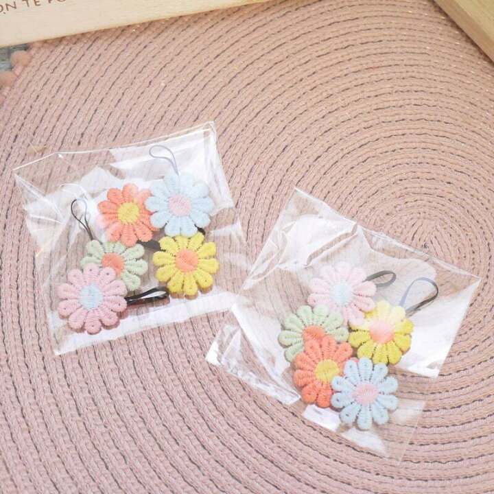 楽天市場】キッズ ヘアゴム ヘアアクセサリー【5色5個セット お花 