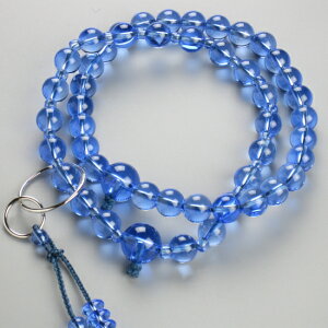 浄土宗 数珠 男性用 ブルークォーツ 銀輪入 数珠袋付 【送料無料】【じゅず 念珠 京念珠 通販 京都 購入 タイガーアイ 略式数珠 天然石 念誦 頭房 どこで 買う じゅず 贈り物 法事 葬式 葬儀