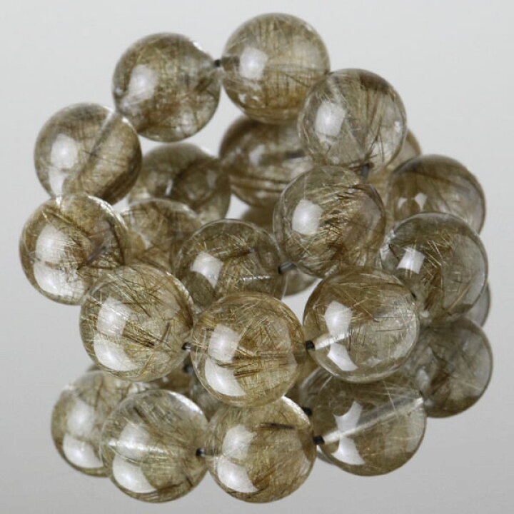 楽天市場】オリーブグリーンルチルクォーツ ブレスレット 約13.5mm 4A  