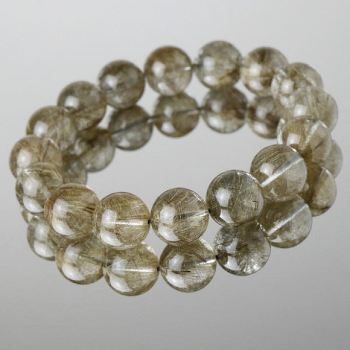 楽天市場】オリーブグリーンルチルクォーツ ブレスレット 約13.5mm 4A  