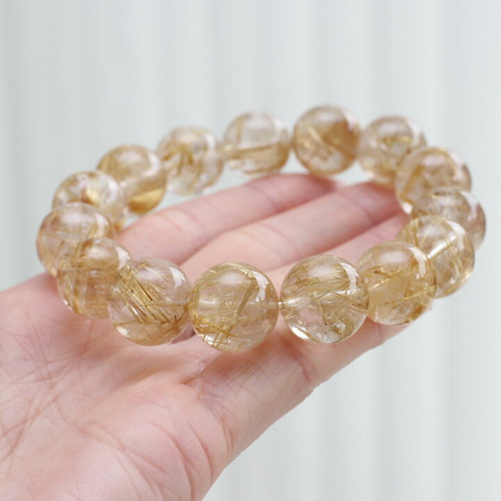 楽天市場】【現品お届け！】鑑別書付き ルチルクォーツ ブレスレット 