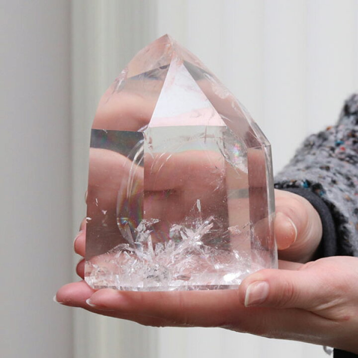 楽天市場】【現品お届け！動画あり】天然レインボー 水晶ポイント 約 