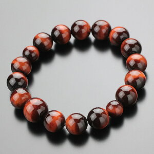 数珠ブレスレット 約12ミリ 赤虎目石【パワーストーン 腕輪念珠 天然石 レッドタイガーアイ 男性用 メンズ レディース アクセサリー プレゼント 贈り物 107120008】【送料無料】