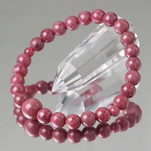 数珠ブレスレット ロードナイト 約7ミリ【腕輪念珠 パワーストーン 天然石 バラ輝石 薔薇輝石 バラ色 情熱 数珠ブレス お守り プレセント ピンク pink 7mm 107080015】【JB】【送料無料】