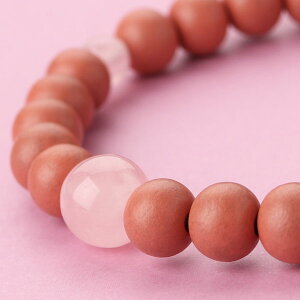 数珠ブレスレット 約7×8ミリ 紅桜 ローズクォーツ【腕輪念珠 パワーストーン プレゼント お守り 紅水晶 天然石 恋愛 女性用 レディース ピンク Rose quartz JB BIM 2000800103329】