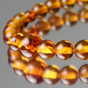数珠ブレスレット 琥珀 約7ミリ【腕輪念珠 数珠ブレスレット パワーストーン 天然石 コハク こはく 男性用 女性用 メンズ レディース アンバー 7mm amber BIM JB 2000800401753】【送料無料】